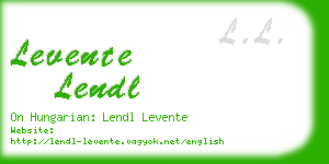 levente lendl business card